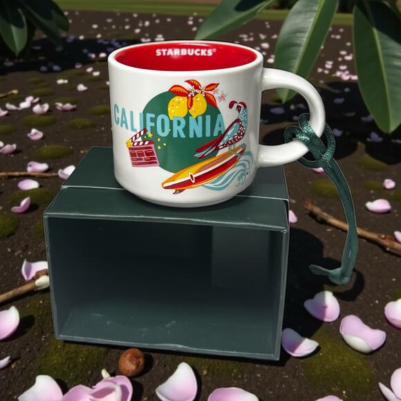 Starbucks Discovery Series California 2oz Mini Mug Ornament Demitasse New in Box - Picture 2 of 8